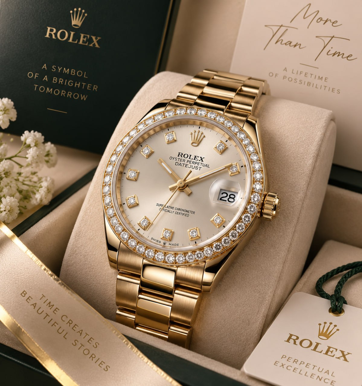Rolex diamond-set dress watch